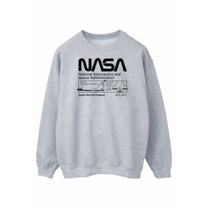 NASA Mens Space Shuttle Sweatshirt / Sports Grey